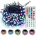 thumbnail image 3 of BrizLabs USB Christmas Lights, 33ft 100 LED Color Changing Christmas Tree Lights with Remote, Red White, Red Green Xmas Lights Twinkle RGB Multi Color Lights for Indoor Christmas Tree Party Fireplace, 3 of 4