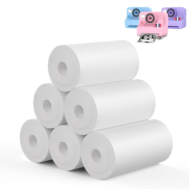Papel para cámara de impresión instantánea Yosfeng Kids, 6 rollos de 57 x 30 mm