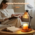thumbnail image 2 of Candle Warmer Lamp, Adjustable Timer/Dimmer, Height-Adjustable Ambiance Light, Universal Jar Candle Compatibility, Wax Melt Lights for Home Decor(2*50W Bulbs), 2 of 9