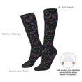 thumbnail image 4 of Fotbe Lavender Flowers Calcetas Divertidas Estampadas para Hombre y Mujer, Calcetas de Algodón hasta la Rodilla para Caminar, Correr, Enfermería y Embarazo, 4 of 6