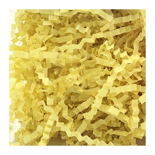 Wosthever Relleno de papel triturado de hierba de rafia, suministros de embalaje de confeti DIY llamativos para el aula de la escuela, amarillo Kits de decoración para fiestas amarillo claro