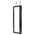 thumbnail image 1 of Topbuy Lockable Wall Door Mount Mirrored Cabinet Jewelry Organizer w/ LED Lights, 1 of 7