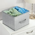 thumbnail image 2 of mDesign Foldable Fabric Bin for Cube Organizer - 4 Pack - Gray, 2 of 8