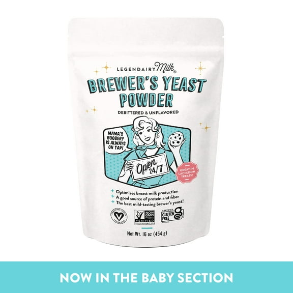 Legendairy Milk Brewer's Yeast Powder Supplement for Breast Milk Production, 16 oz