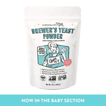 Legendairy Milk Brewer's Yeast Powder Supplement for Breast Milk Production, 16 oz