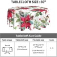 thumbnail image 3 of Merry Christmas Tablecloth Round Table Cover Washable Polyester Table Cloth for Kitchen Party Picnic Dining Decor 60 Inch, 3 of 5