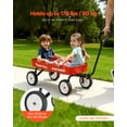 thumbnail image 2 of VEVOR Pull-Along Wagon for Kids, 39 inch Toddler Wagons, Supports up to 176 lbs, All-Terrain Wagons with Handle, Utility Wagon Cart Birthday Present for Kids Gardening Beach Camping, Red, 2 of 9
