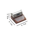 thumbnail image 4 of Retro Wooden Typewriter Card Holder Mini Vintage Memo Clip Photo Messages Note Display Stand Office Accessories Desk Organizer Decoration, 4 of 4