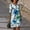 Green, variant on Women's Casual Dress V Neck Elegant Printed Medium Sleeves Dress for Everyday Comfort and Style Black S