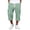 Light Green, variant on Nestiefly Long Cargo Shorts for Men Below Knee Waffle Drawstring Capris Pants Elastic Waist Lightweight Summer Resort Wear Navy L