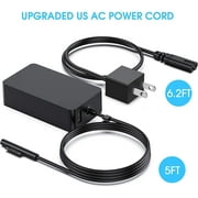 Surface Pro Charger 65W 15V 4A Laptop Charger for Surface Pro 3/4/5/6/7/8/9/X Power Supply Adapter, Compatible for Both Microsoft Surface Book Laptop/Tablet,Works with 65W&44W&36W&24W (6.6 Ft Cord)