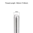 thumbnail image 2 of Fully Threaded Rod M12 x 180mm 1.75mm Thread Pitch 304 Stainless Steel Right Hand Threaded Rods Bar Studs 6 Pack, 2 of 6