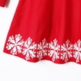 thumbnail image 6 of Girls' Christmas Dress Cotton Long Sleeve Sweater Dress with Christmas Elk Print, 6 of 8