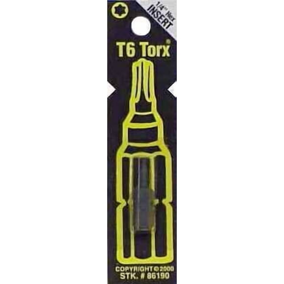 Inserto de seguridad Fastener Drive Bit BWT T6 Torx