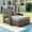 Gray, variant on Harper & Bright Designs Rattan Outdoor Double Lounge Chaise 2-Person Outdoor Patio Sunbed, PE Wicker Reclining Daybed with Adjustable Backrest & Cushions, Gray
