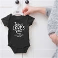 thumbnail image 5 of Jesus Loves You Christian Religious Romper Boys or Girls Infant Baby Brisco Brands 12M, 5 of 6
