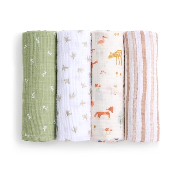 aden   anais essentials cotton muslin swaddle blanket 4 pack