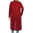 thumbnail image 3 of Women's Plus Size, Casual Long Open Front Drape Duster Sweater Cardigan, 3 of 6