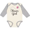 thumbnail image 3 of Inktastic Flower Girl Wedding Butterfly Girls Long Sleeve Baby Bodysuit, 3 of 5