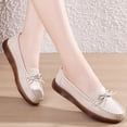 thumbnail image 3 of Women's Casual Loafers Slip On Leather Shoes Lightweight Casual Walking Shoes Female Moccasins Classic Penny Loafer Flats Boat Shoes, 3 of 7