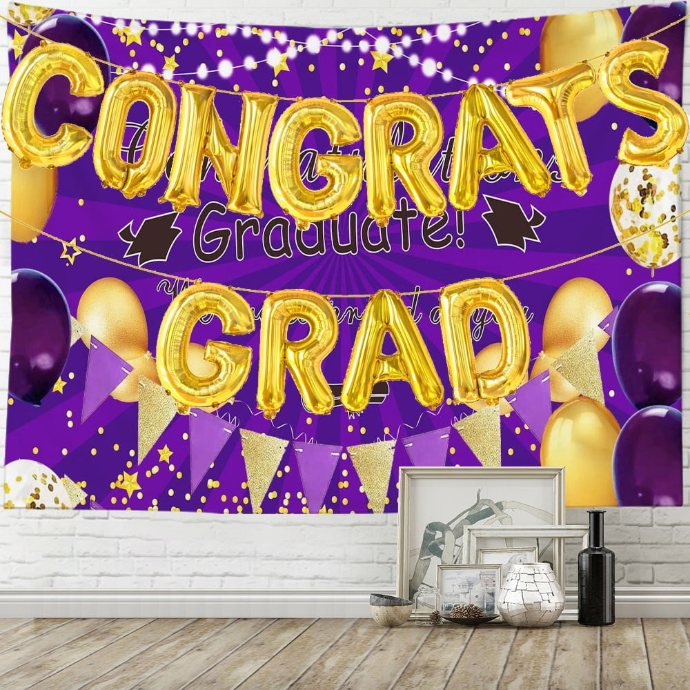 Graduation Backdrop With GRAD Balloons 2023 Graduation Party Backgroud graduation-backdrop-with-grad-balloons-2023-graduation-party-backgroud