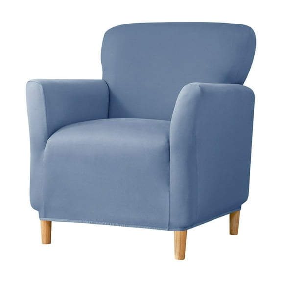 1 Pc Banquet Armchair Slipcovers Waterproof Chair Covers Armchair 1-Piece Stretch Chair Covers for Living Room Nonslip Outdoor Armchair Slipcover Kids Pets Friendly Furniture Protector, Light blue
