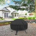 thumbnail image 6 of UHUSE Terrace Round Fire Cover Waterproof UV Protection Grill BBQ Outdoor Black, 6 of 8