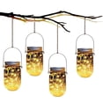 thumbnail image 4 of Outdoor Solar Garden Mason Jar Decor Lights With 20LED Fairy String Light Solar Hanging Lanterns for Yard Patio DIY Party Wedding Decoration (1 Piece), 4 of 6