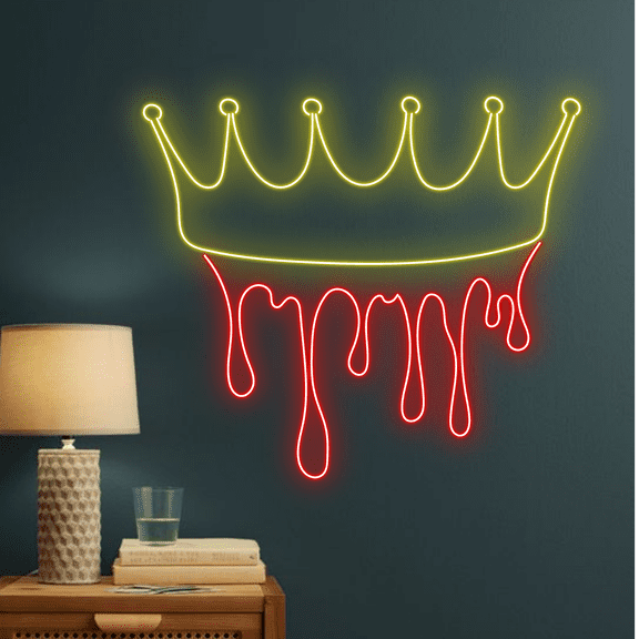 Glowneon Crown Neon Signs, Long-lasting Wall Art Decor