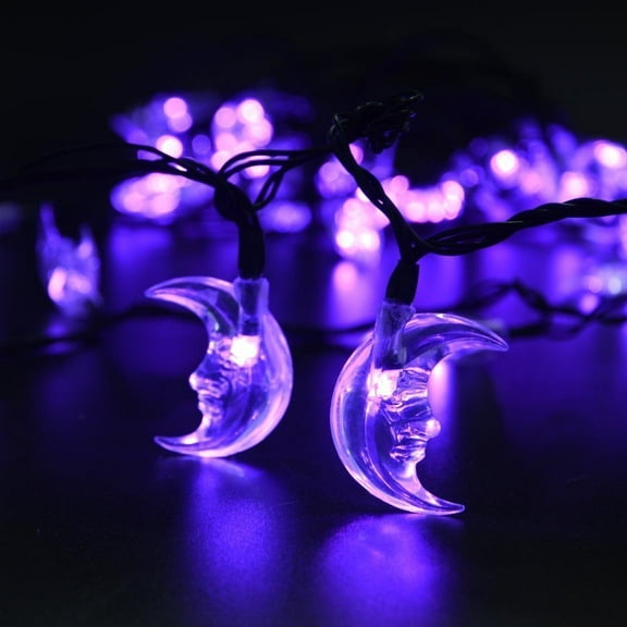 LINLIN Moon Light String,LED Solar Moon Fairy String Light 8 Mode Solar Moon Lighting for Outdoor, Garden, Home, Wedding, Christmas Party and Holiday,Waterproof Decoration Lights