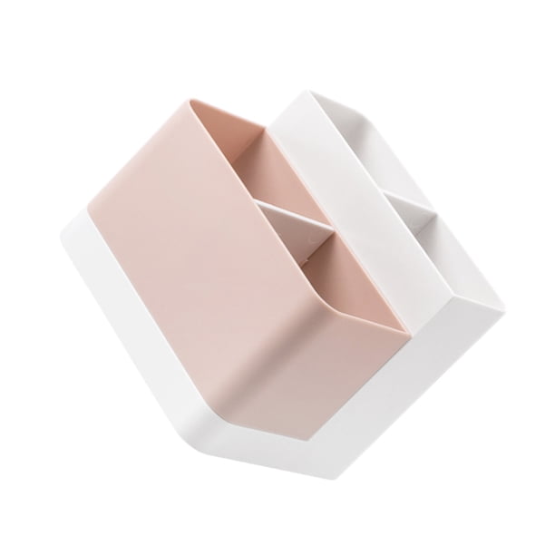 Toystoory Organizador de escritorio multifuncional con gran capacidad - Caja de almacenamiento versátil Artesanía exquisita Almacenamiento y organización del hogar Rosa
