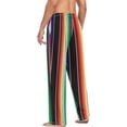 thumbnail image 6 of FREEAMG Mexican Serape Blanket Stripes Pajama Pants for Men, Men's Separate Bottoms, Comfortable Sleep Lounge Pj Pants, 6 of 7