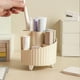 thumbnail image 1 of Organizador de maquillaje giratorio de 360 grados, bandeja transparente para guardar cosméticos con compartimento, organizador para brochas de maquillaje, brillo de labios, mueble de baño, tocador, 1 of 6