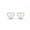 Rose, variant on Accented With Heart Shape Stud Earrings for Women in 925 Sterling Silver With 14K Rose Gold Plated White Diamonds Open Heart & Cross Earrings For Women