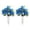 Blue, variant on Artificial Rose Cemetery Flowers with Vase, Grave Decorations Rose, Weatherproof Grave Memorial Flower Bouquet for Headstone, Long-Lasting Funeral Floral Arrangement for Outdoor Use, Blue