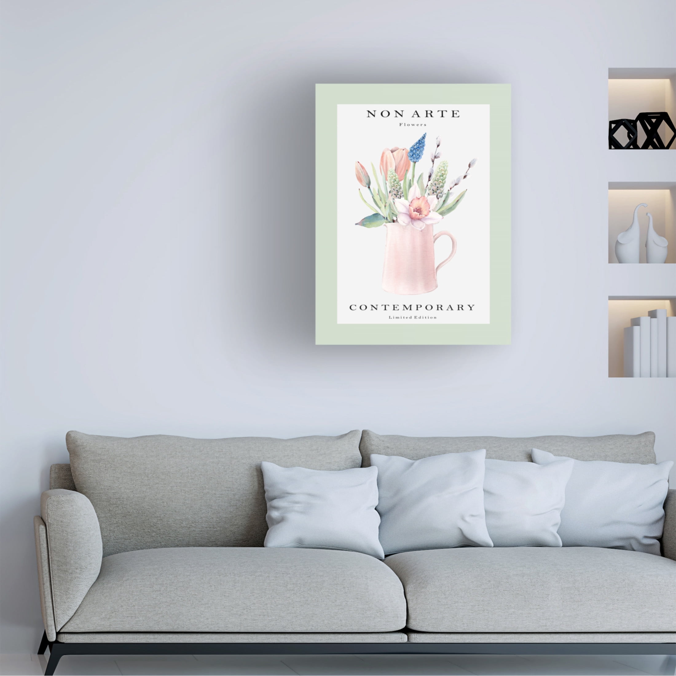 Trademark Fine Art Rikke Londager Boisen Non Arte Green flower vase Canvas Wall Art