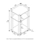 thumbnail image 2 of Mesa auxiliar Furinno Just Turn-Tube de 3 niveles, color ámbar pino/negro, paquete de 2, 2 of 7