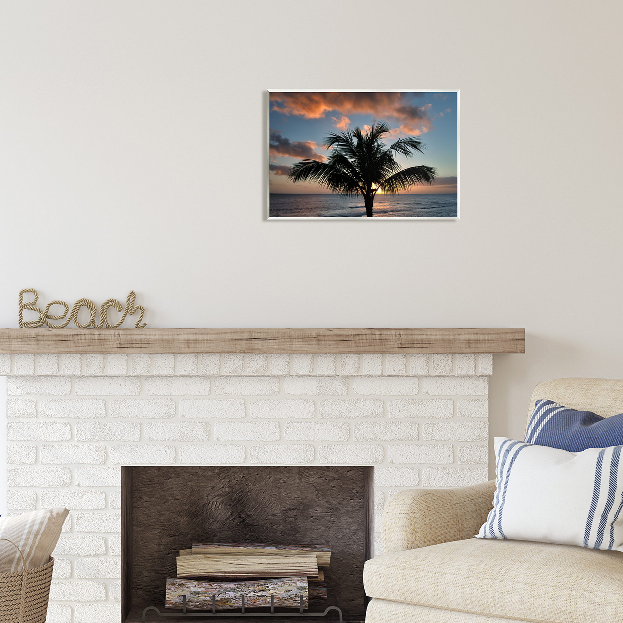 Stupell Industries Tropical Palm Photography Nature Photography Unframed Art Print Wall Art, 19 x 13