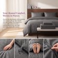 thumbnail image 3 of Orylavena Gray Wavy Zebra Stripe Microfiber Duvet Cover Set, Full, 3-Piece, 3 of 11