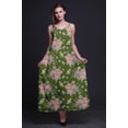 thumbnail image 4 of Bimba Robe de Soirée Longue Maxi à Bretelles Spaghetti Dos Nu Imprimé Floral en Rayonne pour Femmes - Petite, 4 of 4