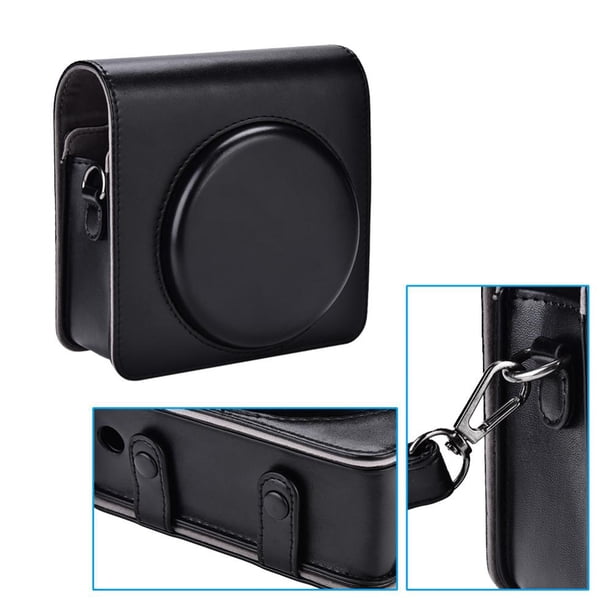 Bolso para cámara de Cuero de PU Ecomeon Funda Protectora de Capa Interna Suave Negro