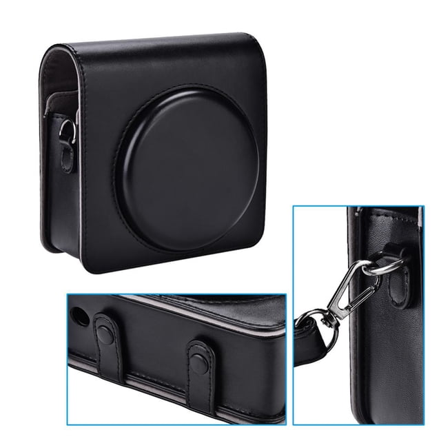 Bolso para cámara de Cuero de PU Ecomeon Funda Protectora de Capa Interna Suave Negro