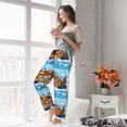 thumbnail image 4 of Uemuo Animals on Noah's Ark Floating Pattern Women's Wide Leg Palazzo Lounge Pants with Pockets Light Weight Loose Comfy Casual Pajama Pants-X-Large, 4 of 9
