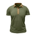 thumbnail image 4 of Yiliang Mens Vintage Wrinkle Free Polo Shirt Stretch Comfortable Summer Top business Ready Tee, 4 of 6