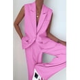 thumbnail image 2 of Conjunto de Pantalón Elegante de 2 Piezas para Mujer PRETTYGARDEN Rosa Talla L, 2 of 7
