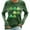Army Green-4, variant on Aofany Women's St. Patrick's Day Long Sleeve Shirts Heart Shaped Shamrock Print T Shirt Comfortable Tops for Festive Celebrations