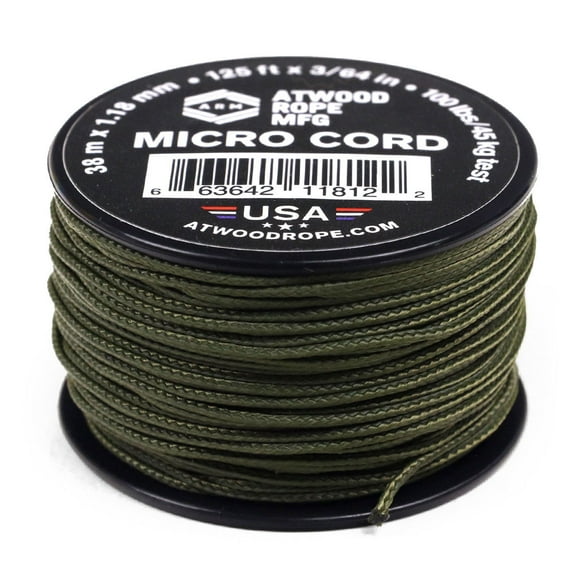 Atwood Rope MFG 1.18mm Micro Cord - Olive Drab - 125ft