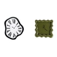 thumbnail image 1 of Reloj de pared moderno con números distorsionados, diseño electrónico decorativo de acrílico silencioso con efecto de fusión, ideal para el ho, 1 of 8