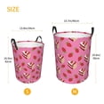 thumbnail image 4 of Uemuo Strawberry Cake Pattern Circular Laundry Hamper Basket with handles,Collapsible laundry basket,Large capacity laundry hamper,Laundry Organizer-, 4 of 8