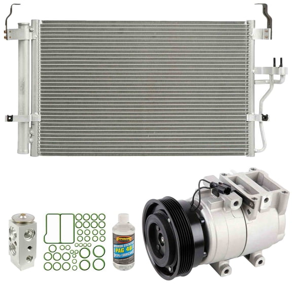 For Hyundai Tiburon 2005-2008 A/C Kit w/ AC Compressor Condenser & Drier - BuyAutoParts